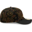 casquette-courbee-noire-ajustee-59fifty-low-profile-floral-cord-three-looms-printed-corduroy-atlanta-braves-mlb-new-era