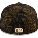 casquette-courbee-noire-ajustee-59fifty-low-profile-floral-cord-three-looms-printed-corduroy-detroit-tigers-mlb-new-era