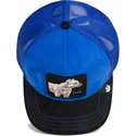 casquette-trucker-bleue-et-noire-chien-pitbull-flex-pitbull-suede-the-farm-goorin-bros