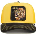 casquette-trucker-jaune-et-noire-lion-mighty-lion-suede-the-farm-goorin-bros