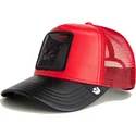 casquette-trucker-rouge-et-noire-chat-misfit-courtside-the-farm-goorin-bros