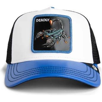 Casquette trucker blanche et bleue scorpion Deadly Courtside The Farm Goorin Bros.