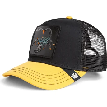 Casquette trucker noire et jaune scorpion Deadly Sport The Farm Goorin Bros.