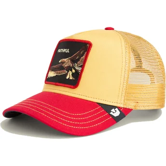 Casquette trucker jaune et rouge aigle The Faithful Eagle Sport The Farm Goorin Bros.
