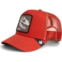 casquette-trucker-rouge-dinosaure-t-rex-the-extinct-skull-grit-the-farm-goorin-bros