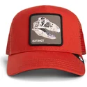 casquette-trucker-rouge-dinosaure-t-rex-the-extinct-skull-grit-the-farm-goorin-bros