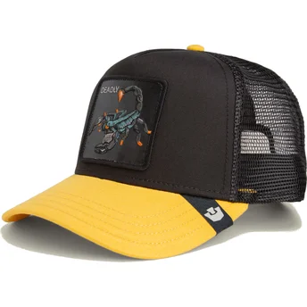 Casquette trucker noire et jaune pour enfant scorpion Deadly Mini The Farm Goorin Bros.