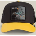 casquette-trucker-noire-et-jaune-pour-enfant-scorpion-deadly-mini-the-farm-goorin-bros