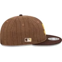 casquette-plate-marron-ajustable-9fifty-retro-crown-wool-pinstripe-san-diego-padres-mlb-new-era