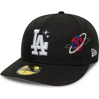 Casquette courbée noire ajustée 59FIFTY Planet Icon Los Angeles Dodgers MLB New Era