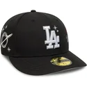 casquette-courbee-noire-ajustee-59fifty-planet-icon-los-angeles-dodgers-mlb-new-era