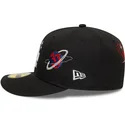 casquette-courbee-noire-ajustee-59fifty-planet-icon-los-angeles-dodgers-mlb-new-era