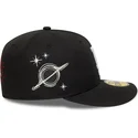 casquette-courbee-noire-ajustee-59fifty-planet-icon-los-angeles-dodgers-mlb-new-era