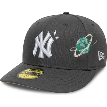 Casquette courbée grise ajustée 59FIFTY Planet Icon New York Yankees MLB New Era