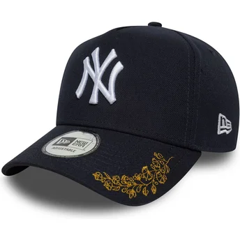 Casquette courbée bleue marine snapback 9FORTY E Frame Tonal Icon New York Yankees MLB New Era