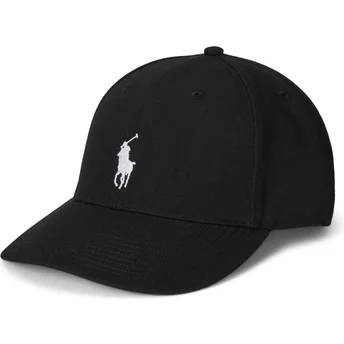 Casquette courbée noire snapback Twill High Crown Polo Ralph Lauren