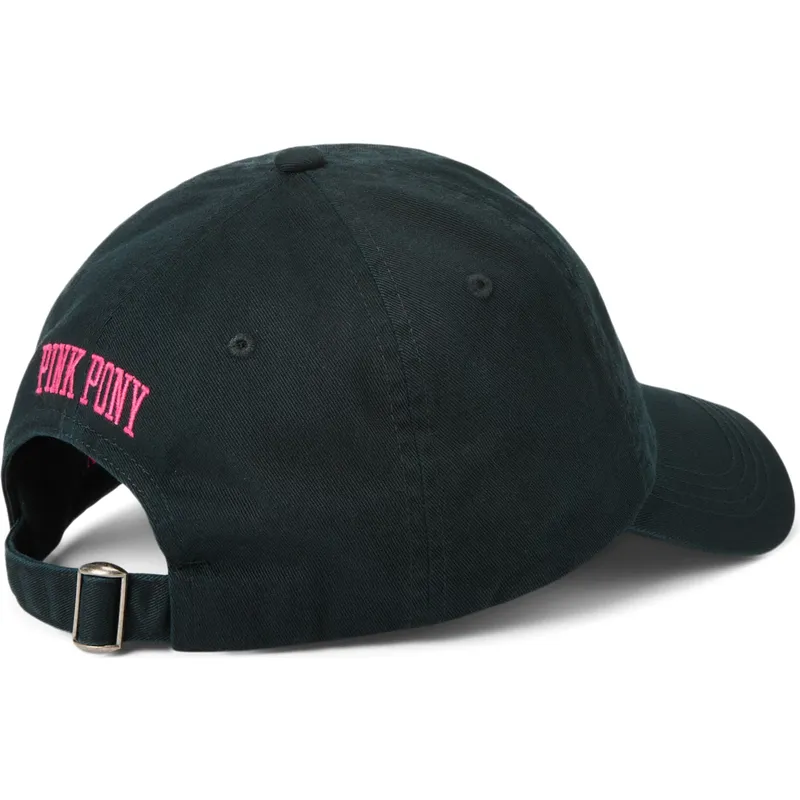 casquette-courbee-noire-ajustable-pink-pony-twill-polo-ralph-lauren