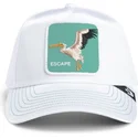 casquette-trucker-blanche-pelican-oiseau-escape-not-into-yoga-great-escape-the-farm-goorin-bros