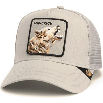 Casquette trucker grise loup Maverick Howling In Harmony Core Canvas The Farm Goorin Bros.