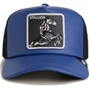 casquette-trucker-bleue-et-noire-cheval-lfg-stallion-pre-game-seasonal-the-farm-goorin-bros