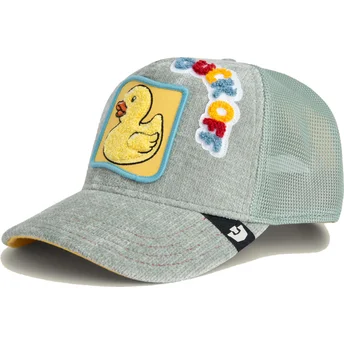 Casquette trucker grise et jaune canard Duck Off Ducking...