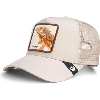 Casquette trucker beige lézard The Outlaw Lizard Sport...