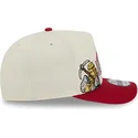 casquette-courbee-beige-et-rouge-snapback-9fifty-a-frame-precurved-hardwood-classics-denver-nuggets-nba-new-era