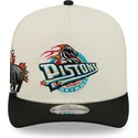 casquette-courbee-beige-et-noire-snapback-9fifty-a-frame-precurved-hardwood-classics-detroit-pistons-nba-new-era