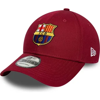 Casquette courbée rouge ajustable FC Barcelona LALIGA 9FORTY Core New Era