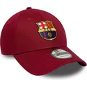 casquette-courbee-rouge-ajustable-fc-barcelona-laliga-9forty-core-new-era