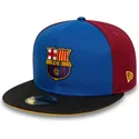 casquette-plate-bleue-et-rouge-ajustee-fc-barcelona-laliga-59fifty-mes-que-un-club-new-era