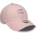 casquette-courbee-rose-ajustable-pour-femme-avec-logo-rose-fc-barcelona-laliga-9twenty-new-era