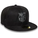 casquette-plate-noire-ajustee-avec-logo-noir-fc-barcelona-laliga-59fifty-mes-que-un-club-new-era