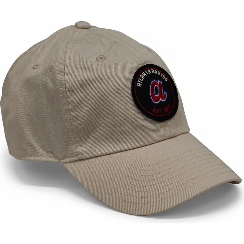 casquette-courbee-beige-ajustable-club-unstructured-organic-cotton-atlanta-braves-mlb-nike