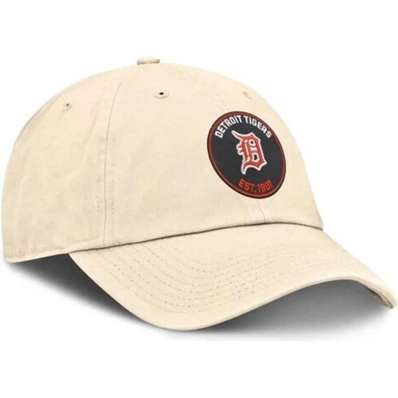 casquette-courbee-beige-ajustable-club-unstructured-organic-cotton-detroit-tigers-mlb-nike