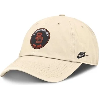 Casquette courbée beige ajustable Club Unstructured Organic Cotton San Diego Padres MLB Nike