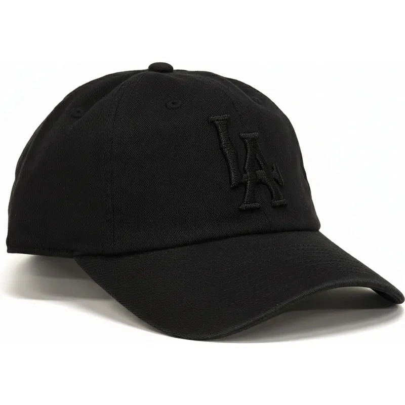 casquette-courbee-noire-ajustable-avec-logo-noir-los-angeles-dodgers-ballpark-american-needle