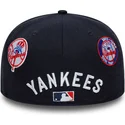 casquette-plate-bleue-marine-ajustee-59fifty-subway-series-new-york-yankees-mlb-new-era