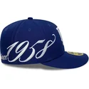 casquette-courbee-bleue-ajustee-59fifty-low-profile-precurved-est-script-los-angeles-dodgers-mlb-new-era