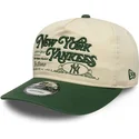 casquette-courbee-beige-et-verte-ajustable-19twenty-washed-graphic-new-york-yankees-mlb-new-era