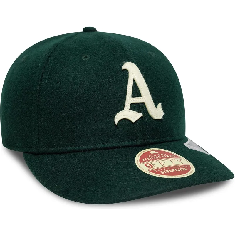 casquette-courbee-verte-ajustable-9fifty-retro-crown-heritage-series-oakland-athletics-mlb-new-era