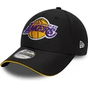 casquette-courbee-noire-ajustable-9forty-microfibre-los-angeles-lakers-nba-new-era