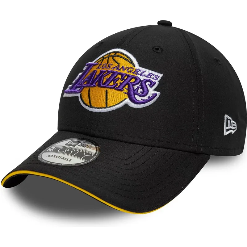 casquette-courbee-noire-ajustable-9forty-microfibre-los-angeles-lakers-nba-new-era