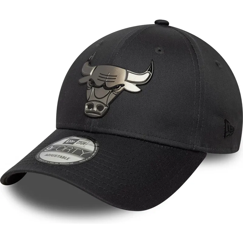 casquette-courbee-grise-snapback-9forty-metallic-chicago-bulls-nba-new-era