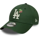 casquette-courbee-verte-ajustable-9forty-fruit-icon-los-angeles-dodgers-mlb-new-era