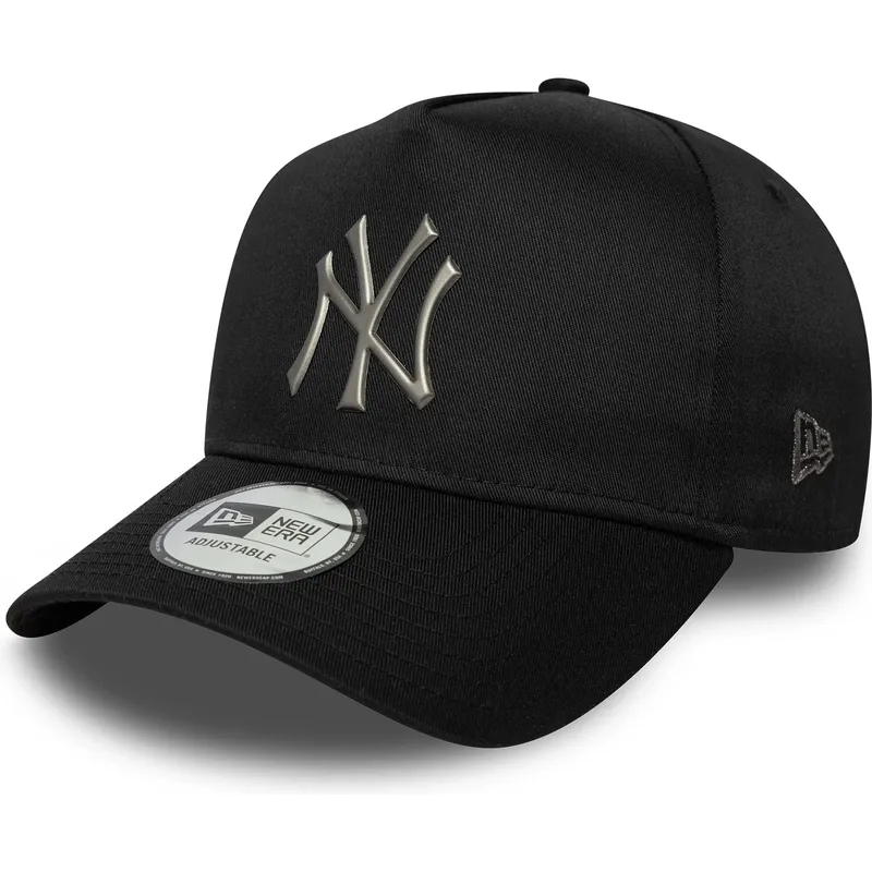 casquette-courbee-noire-snapback-9forty-e-frame-metallic-new-york-yankees-mlb-new-era