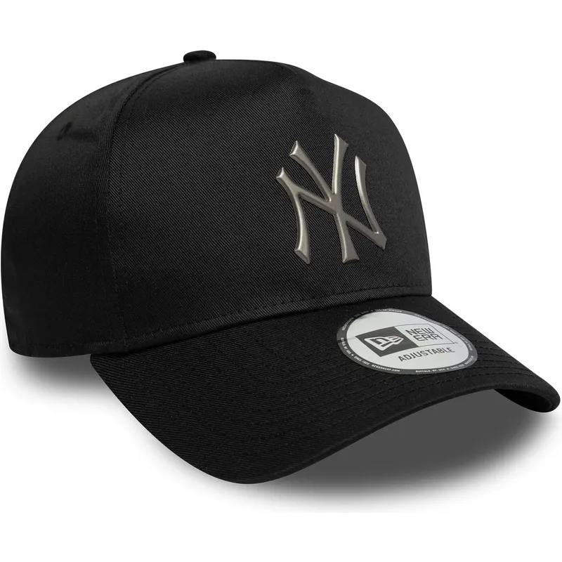 casquette-courbee-noire-snapback-9forty-e-frame-metallic-new-york-yankees-mlb-new-era