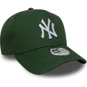 casquette-courbee-verte-snapback-9forty-e-frame-league-essential-new-york-yankees-mlb-new-era