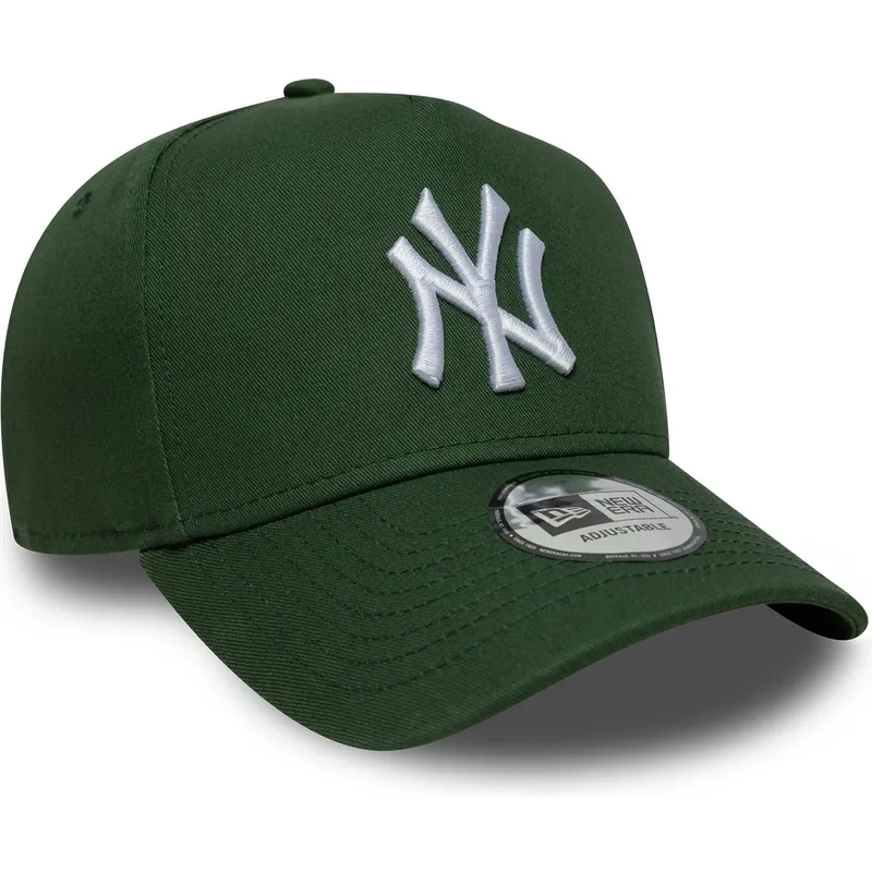 casquette-courbee-verte-snapback-9forty-e-frame-league-essential-new-york-yankees-mlb-new-era