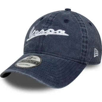 Casquette courbée bleue ajustable 9TWENTY Washed Vespa Piaggio New Era